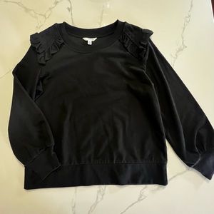 Nwt Time and Tru Women's Quilted Ruffle Sweatshirt small